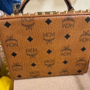 MCM Tan Studded Mini Bag